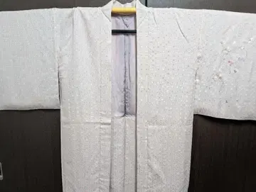 (미사용 새상품) 순수 실크 긴 겉옷, 단옷, 꽃 자수 장식