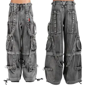 tripp nyc DENIM FULL FORCE PANT FOG WASH
