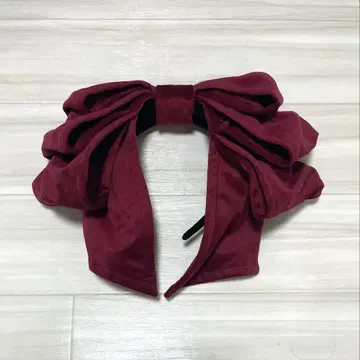 hoshibakoworks 별 상자 인형풍 랩핑 리본 머리띠 레드
