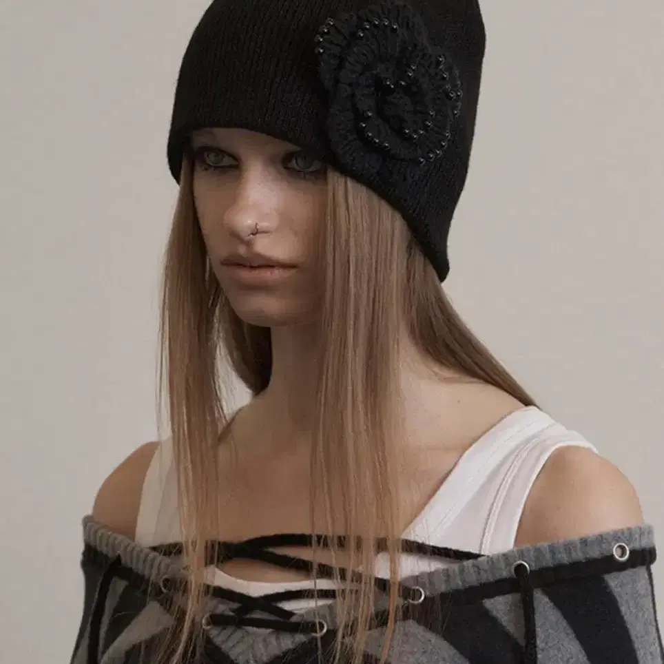 帽子 coyseio DOUBLE TROOPER BEANIE BLACK DOUBLE TROOPER BEANIE BLACK - coyseio