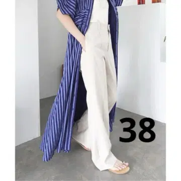 Spick & Span Vis/Li 팬츠 2024ss 베이지 38