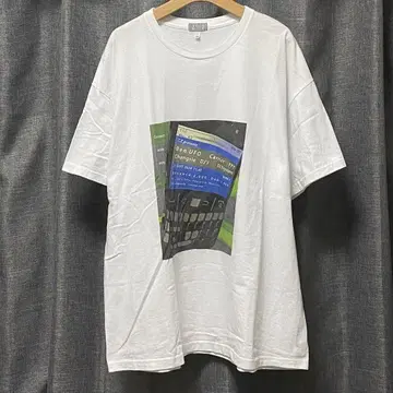 그래픽 프린트 화이트 티셔츠 2XL