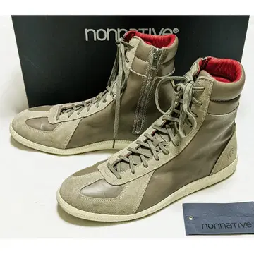 nonnative 트루퍼 트레이닝복 하이 42 새상품급 가죽 스니커즈