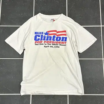 90s vintage [anvii 클린턴 대통령 USA제 화이트]