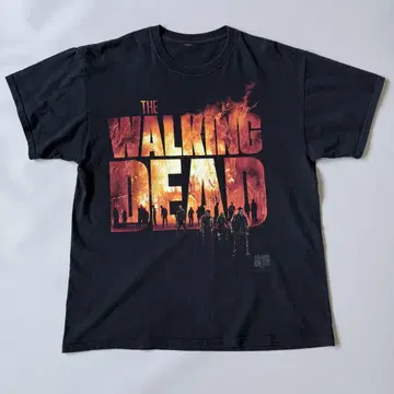 THE WALKING DEAD 무비 그래픽 불꽃 프린트 티셔츠