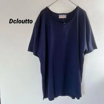 Dcloutto 네이비 반팔 티셔츠 비침 심플 넉넉한 XL