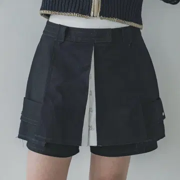 PUBLIC TOKYO 코튼 캔버스 레이어 숏 팬츠