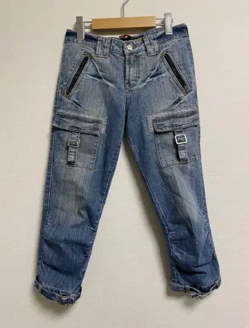 Y2K 로우라이즈 크롭 데님 팬츠 카고 cropped denim