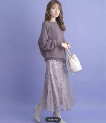 아푸와이저 리셰 꽃무늬 자수 플레어 스커트