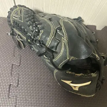 Mizuno 블랙 야구 글러브 골드 로고
