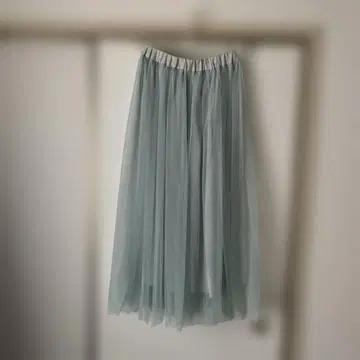 차오패닉 튤 맥시 스커트 민트