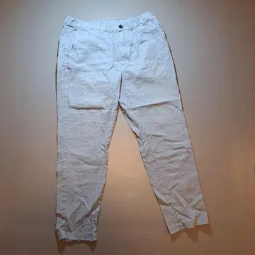 코튼 앵클 팬츠 허리밴딩