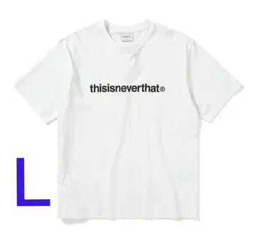 디스이즈네버댓 T-Logo Tee 화이트 티셔츠 L
