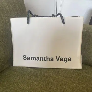 Samantha Vega 로고 토트백 화이트