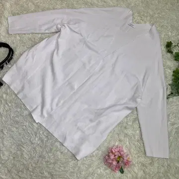 컨디션 최상 뷰티 앤 유스 코튼 미라노 리브 썸머 가디건 화이트