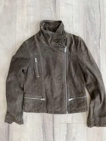 ALLSAINTS 브라운 더블 라이더 자켓 UK8