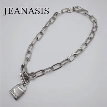 JEANASIS 체인 목걸이 자물쇠 모티브 패드 락 지나시스