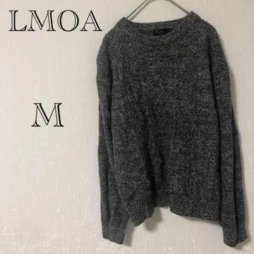 LMOA 니트 [M] 크루넥 스웨터 심플 양모 블렌드