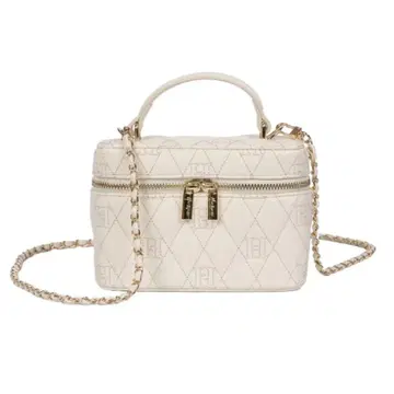 Herlipto Monogram Quilted 베니티 백 아이보리