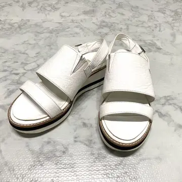 다이애나 샌들 천연 가죽 화이트 22cm 작은 사이즈