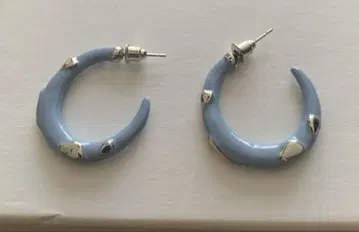 컬러 후프 귀걸이 디자인 귀걸이 BLUE silver 후프 귀걸이