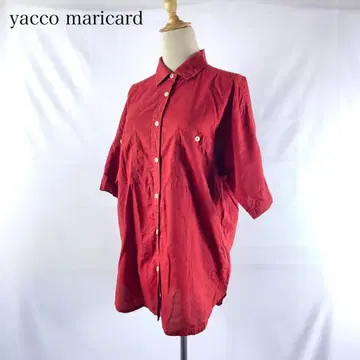 yacco maricard 넉넉한 코튼 블라우스 버튼 셔츠