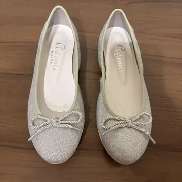 아르테미스 바이 다이애나 라운드토 발레 슈즈 실버 23cm