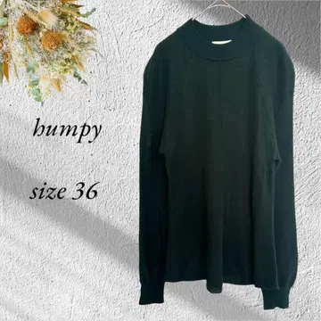 bumpy 긴팔 하이넥 니트 36 짙은 녹색 무지 심플 3012