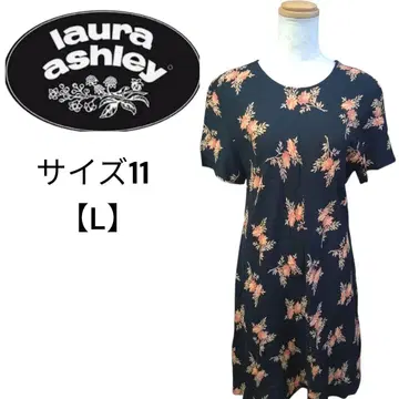 로라 애슐리 A 라인 꽃무늬 플레어 원피스 반팔 Lauraashley