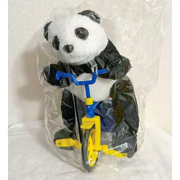 자전거 팬더 기믹 봉제 인형 자전거 달리는 미사용 새상품