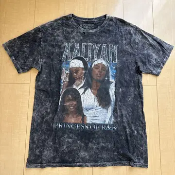 AALIYAH 티셔츠 프린트 티셔츠 아리아 빈티지 L 사이즈