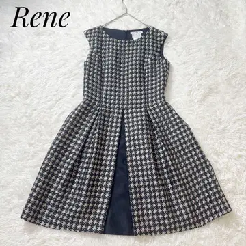 Rene 르네 자카드 원피스 드레스 하운드투스 체크 36