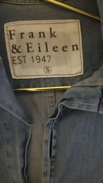 Frank & Eileen 데님 블루 긴팔 셔츠 s 표기