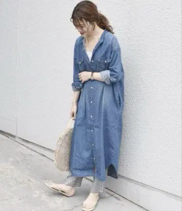 wrangler 데님 셔츠 원피스