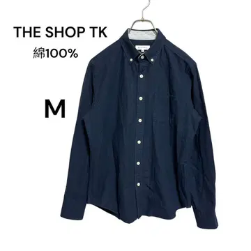THE SHOP TK 면 100% 버튼 다운 셔츠 M