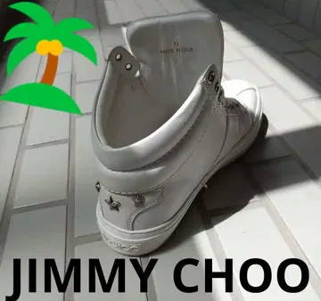 화이트 하이컷 스니커즈 JIMMY CHOO 지미추 고급 화이트