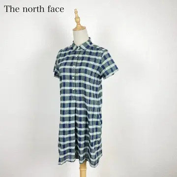 The north face 체크 원피스 린넨 블렌드