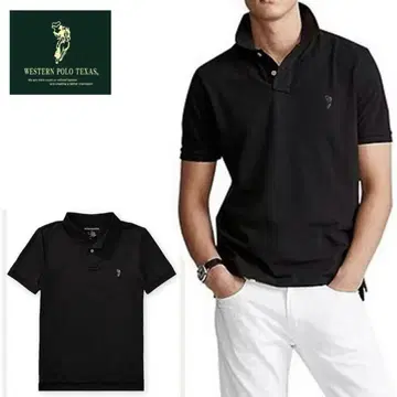 Western POLO 블랙 피케 셔츠 반팔