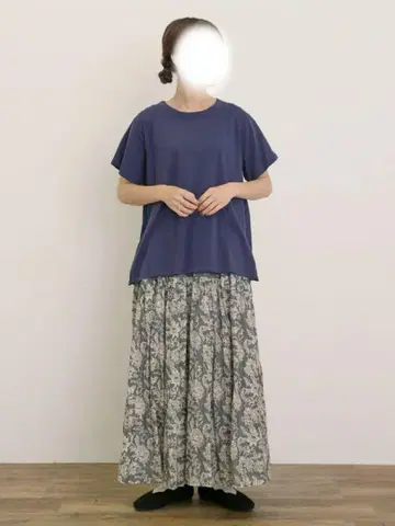SM2/미사용 새상품 택 포함/인도 보일 패턴 모듬 스커트/차콜 그레이