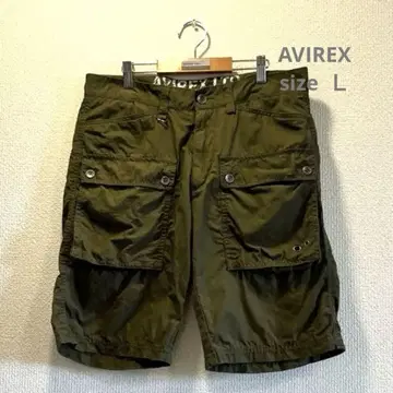 AVIREX 아비렉스 에어로 숏 팬츠 남성용 L 사이즈 카키