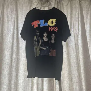 BFGV 밴딩 티셔츠 구제 의류 00s 블랙 TLC 공식 1992 R&B