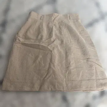 ELEMI 여성용 베이지 타이트 스커트 벨트 루프 무릎 기장