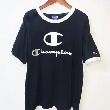Champion 챔피온 프론트 로고 링거 티셔츠
