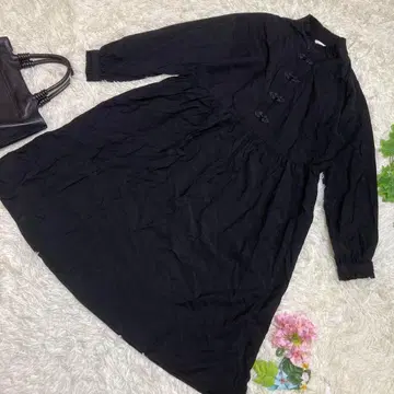 컨디션 최상 메리제니 롱 원피스 블랙 귀여운 빅 실루엣 F 사이즈