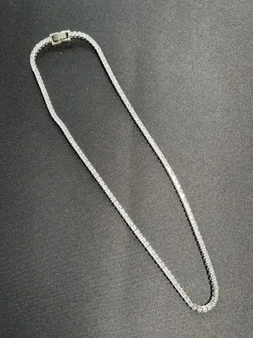 실버 테니스 체인 목걸이 50cm 3mm 폭