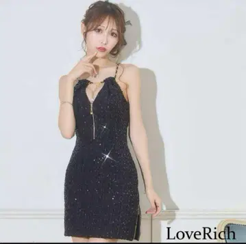 LoveRich 스팽글 블랙 드레스