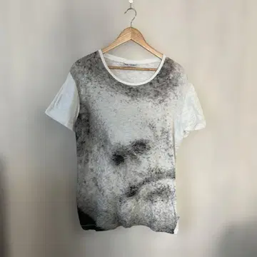 ONE-T-SHIRT 빅 페이스 화이트 XL 사진 그래픽 T