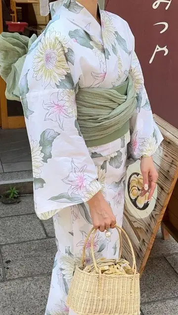 유카타 GRL 해바라기 무늬