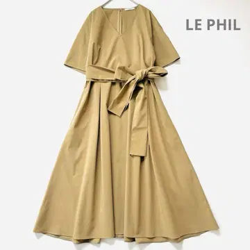새상품 LE PHIL 허리 리본 플레어 원피스