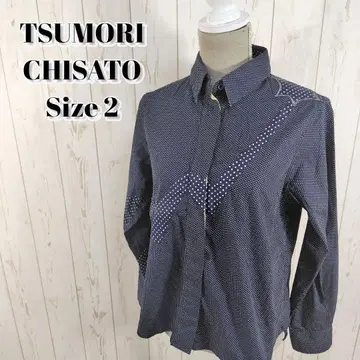 TSUMORI CHISATO 폴카 도트 셔츠 긴팔 블라우스